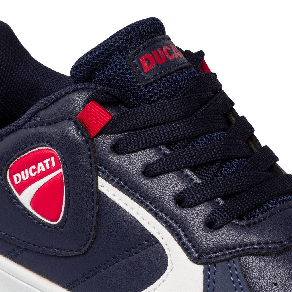 Sneakers blu da bambino con logo laterale Ducati