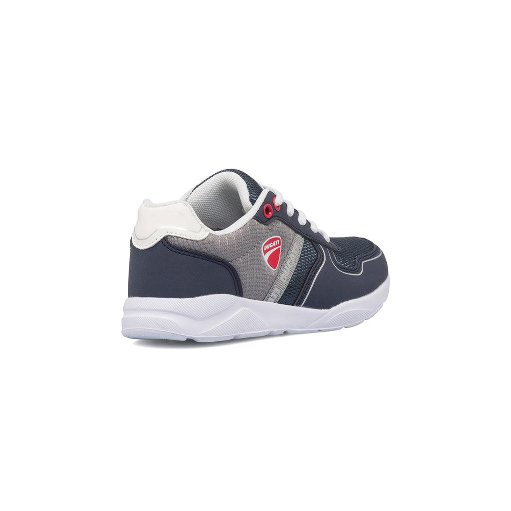 Sneakers blu navy da bambino con logo laterale Ducati