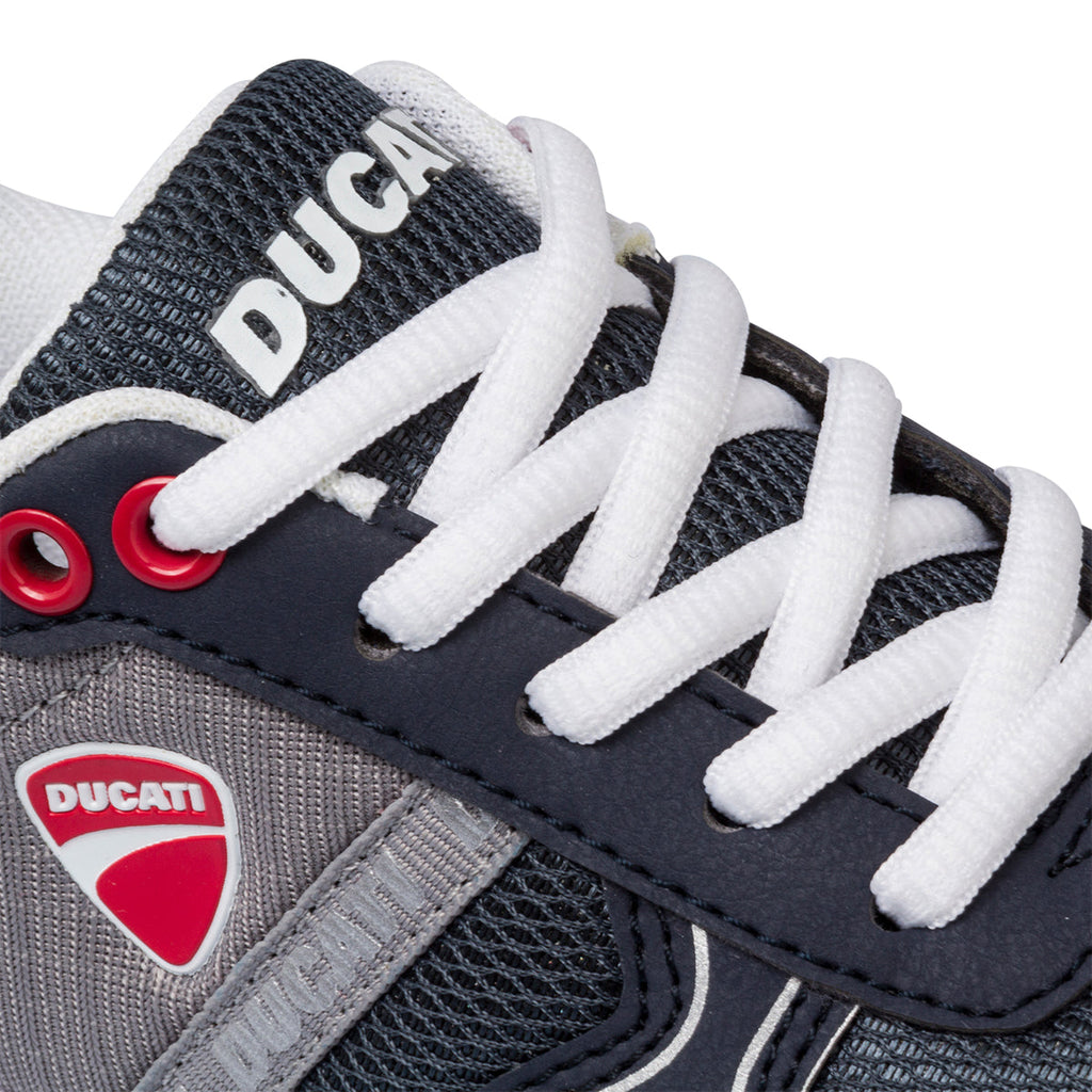 Sneakers blu navy da bambino con logo laterale Ducati