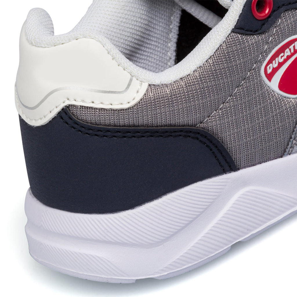 Sneakers blu navy da bambino con logo laterale Ducati