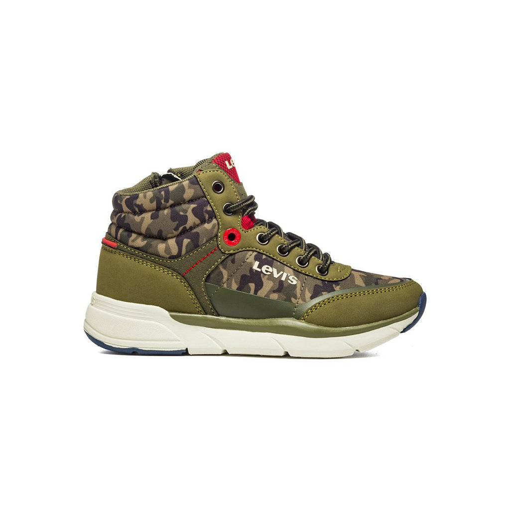 Scarponcini camouflage con colletto imbottito e logo laterale Levi's