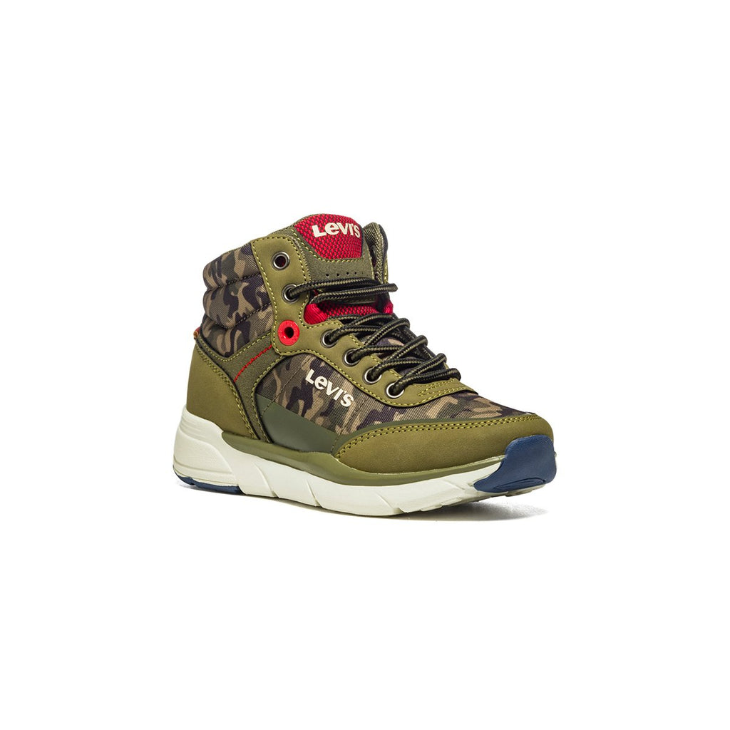Scarponcini camouflage con colletto imbottito e logo laterale Levi's