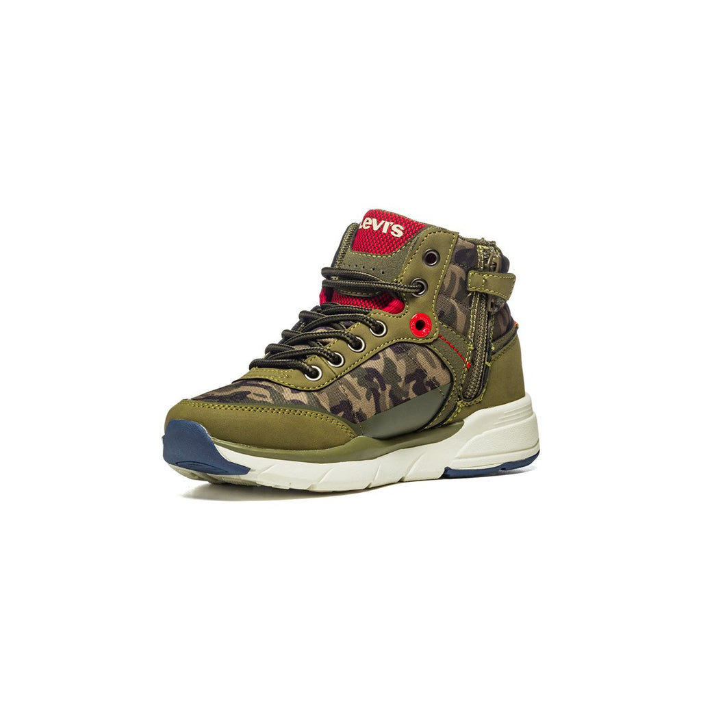 Scarponcini camouflage con colletto imbottito e logo laterale Levi's