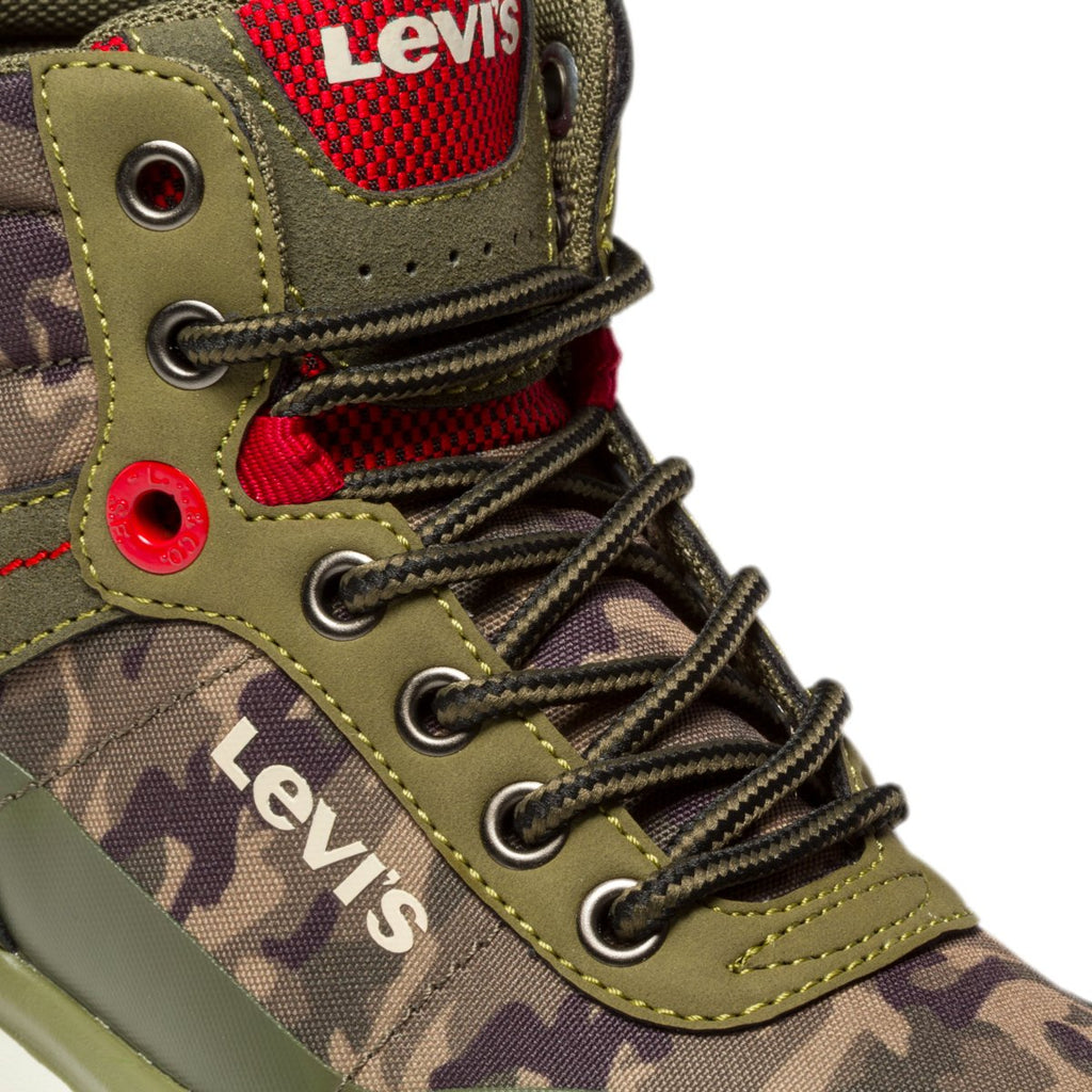 Scarponcini camouflage con colletto imbottito e logo laterale Levi's