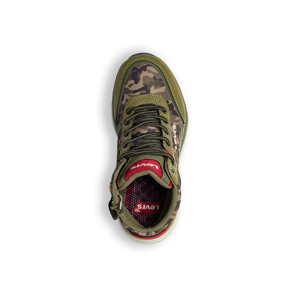 Scarponcini camouflage con colletto imbottito e logo laterale Levi's