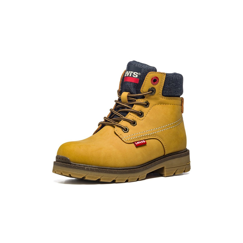 Scarponcini camel con colletto imbottito ed etichetta logata Levi's