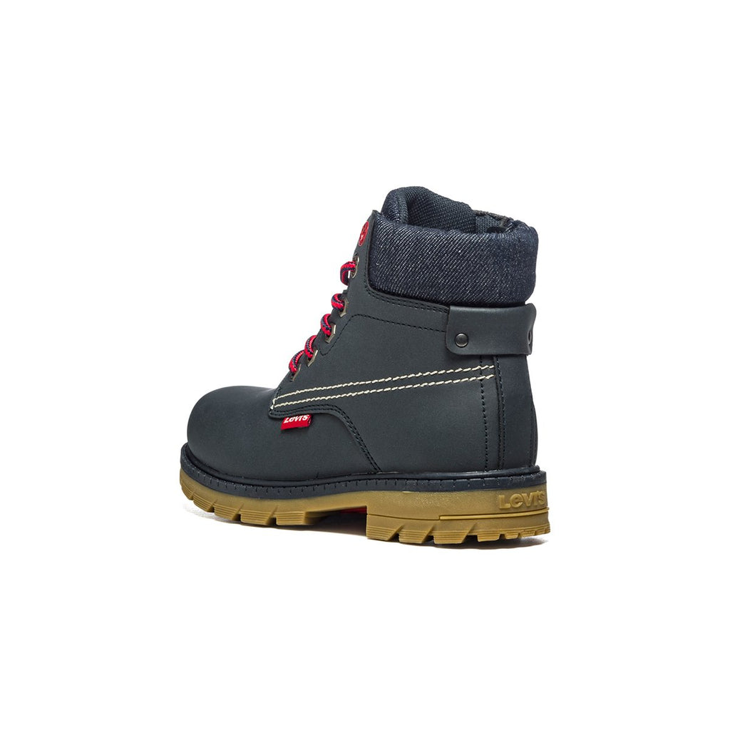 Scarponcini blu navy con colletto imbottito ed etichetta logata Levi's