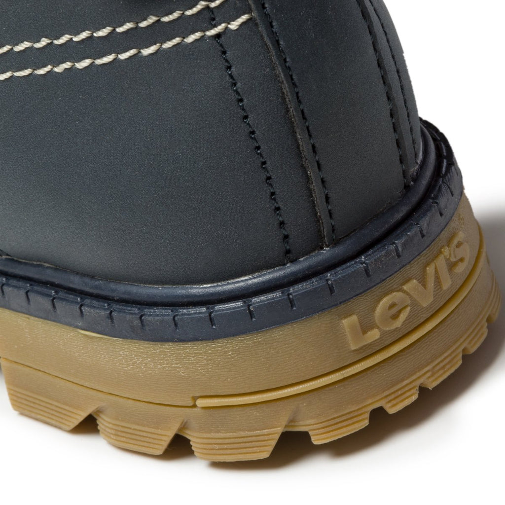 Scarponcini blu navy con colletto imbottito ed etichetta logata Levi's