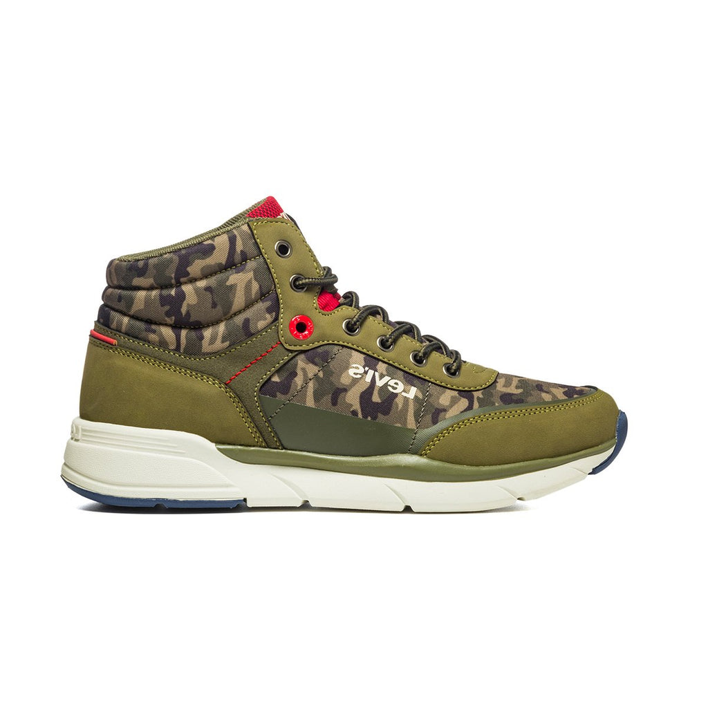 Scarponcini camouflage con colletto imbottito e logo laterale Levi's