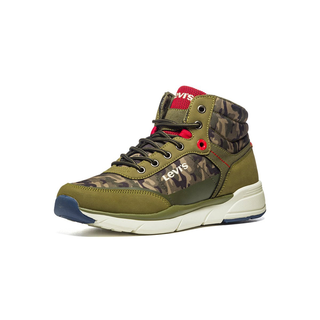 Scarponcini camouflage con colletto imbottito e logo laterale Levi's