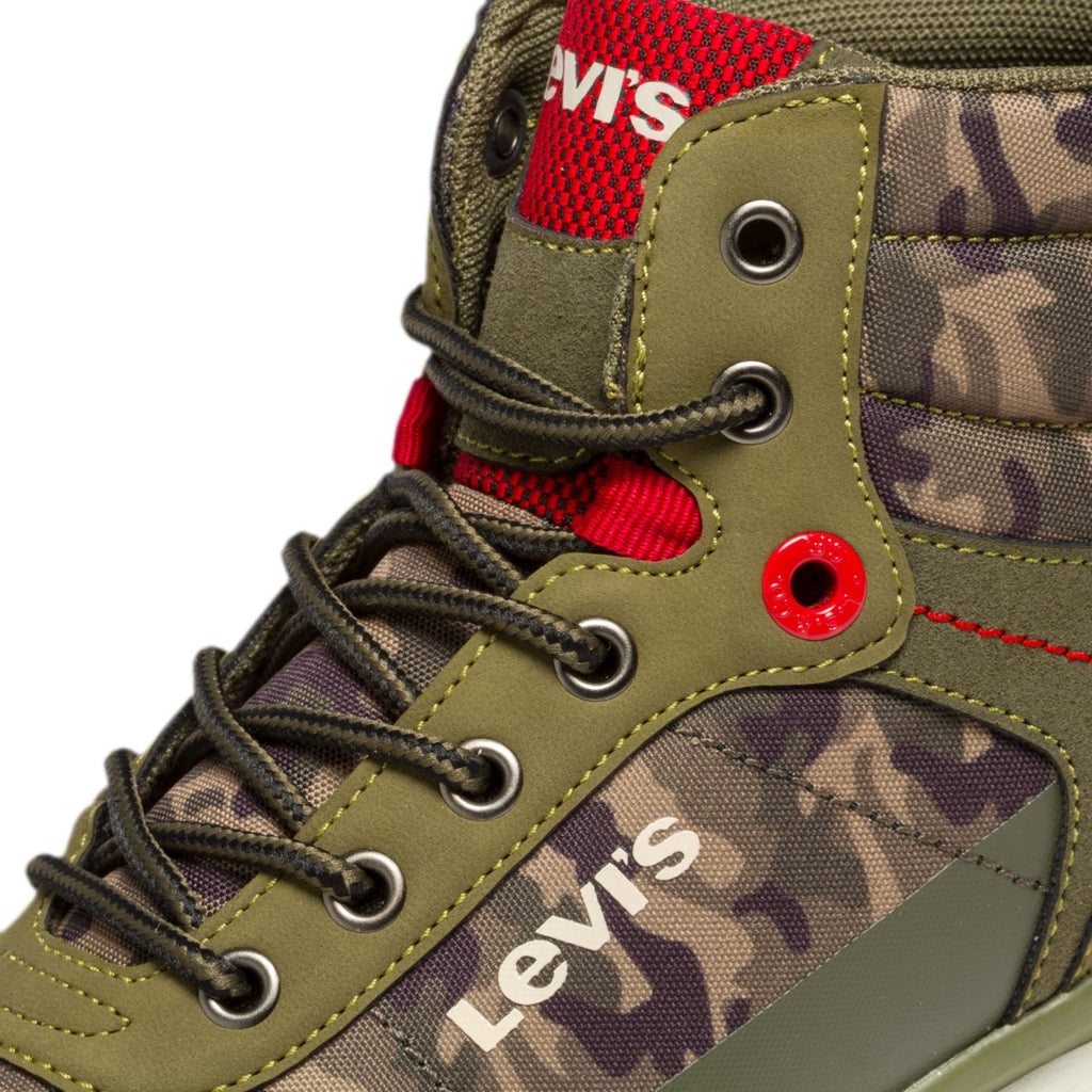 Scarponcini camouflage con colletto imbottito e logo laterale Levi's