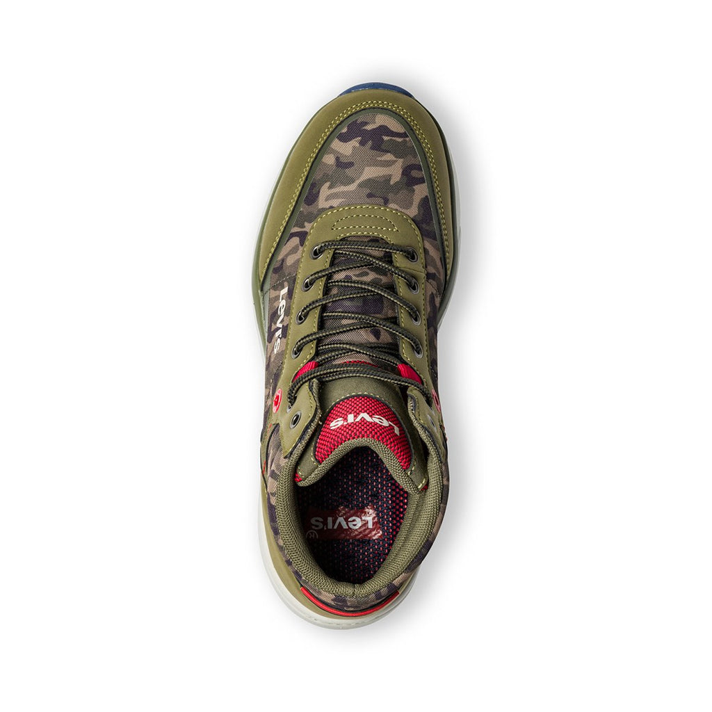 Scarponcini camouflage con colletto imbottito e logo laterale Levi's