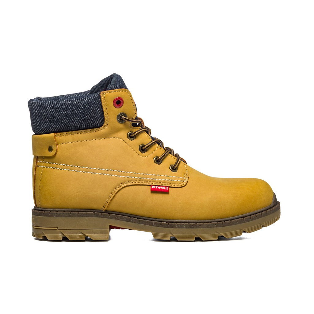 Scarponcini camel con colletto imbottito ed etichetta logata Levi's