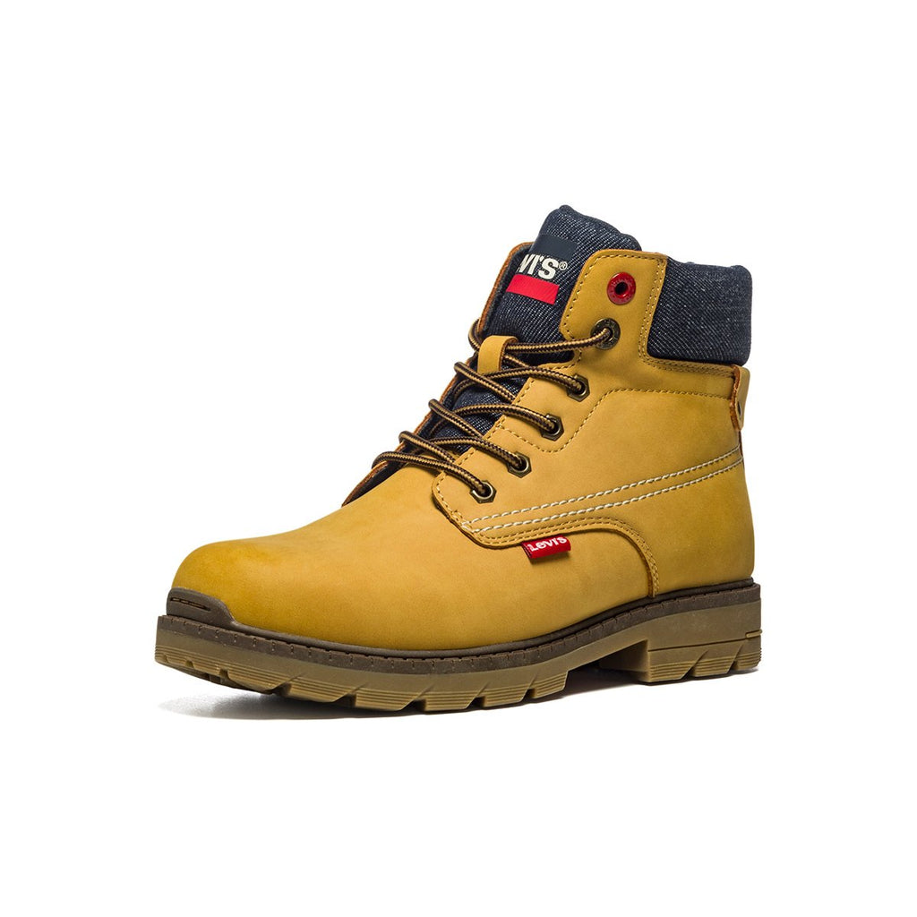 Scarponcini camel con colletto imbottito ed etichetta logata Levi's