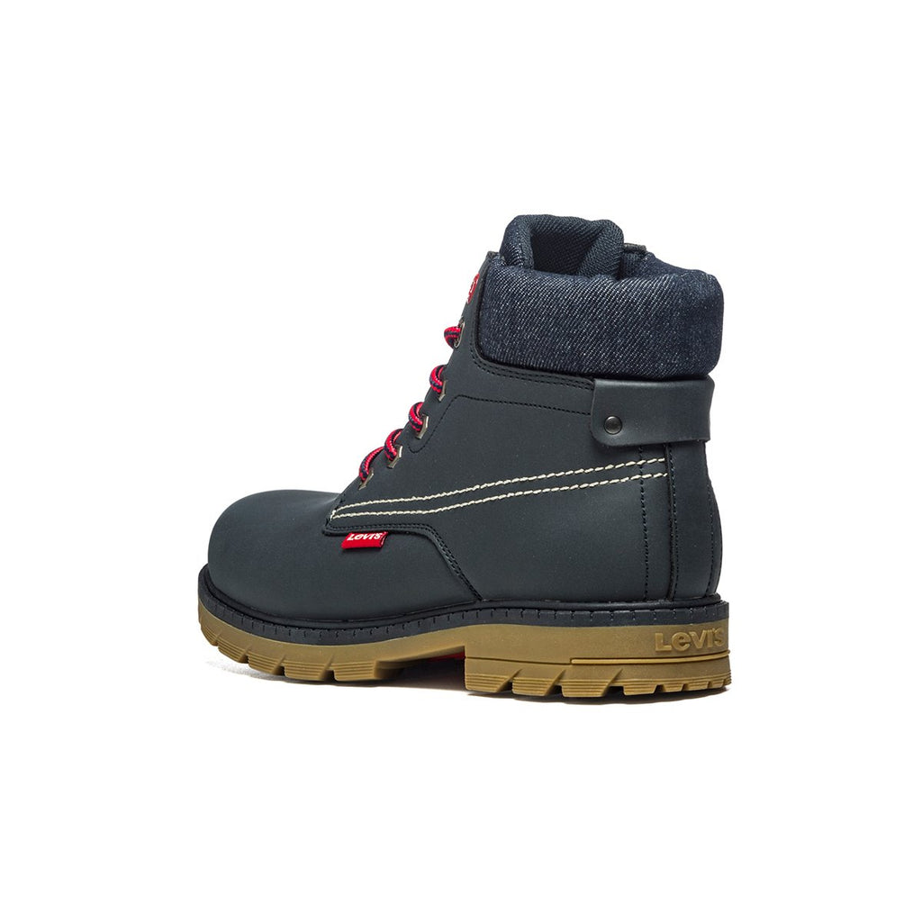 Scarponcini blu navy con colletto imbottito ed etichetta logata Levi's