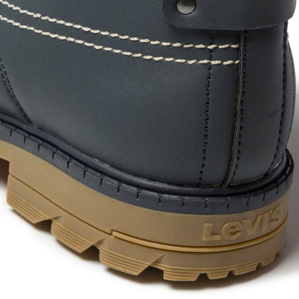 Scarponcini blu navy con colletto imbottito ed etichetta logata Levi's