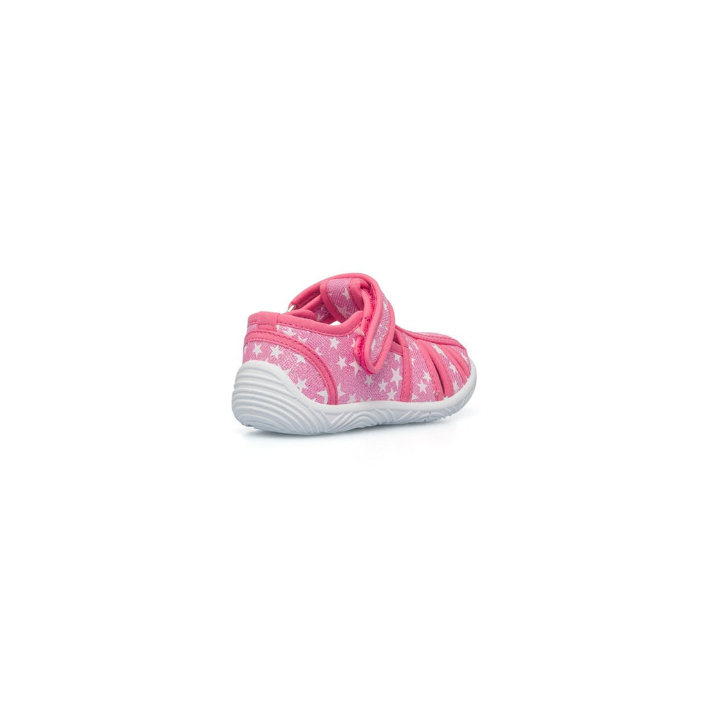 Pantofole rosa in tessuto stampato Chicco Tullio