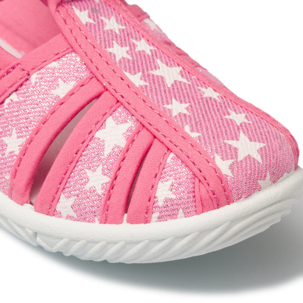 Pantofole rosa in tessuto stampato Chicco Tullio