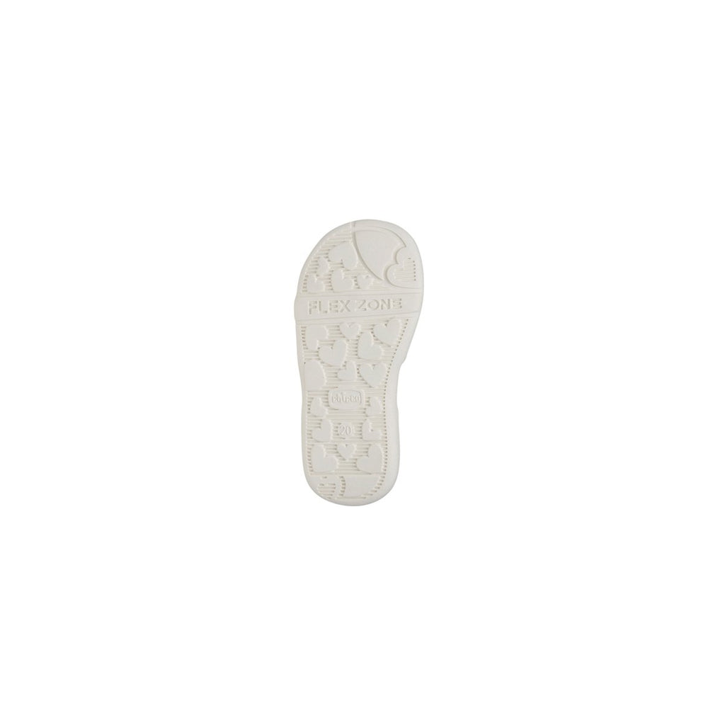 Sandali bianchi con fiori decorativi Chicco Giostra