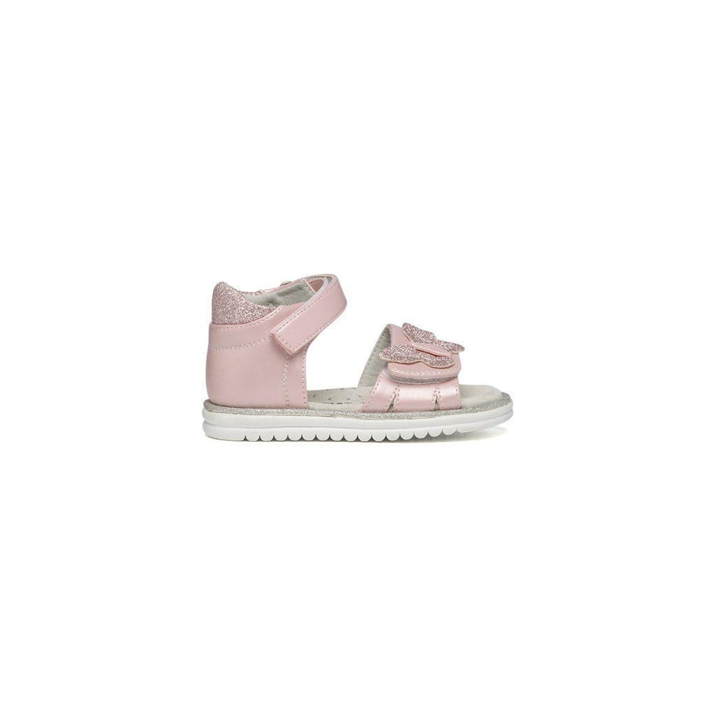 Sandali primi passi rosa con farfalla effetto glitterato Le Scarpe di Alice