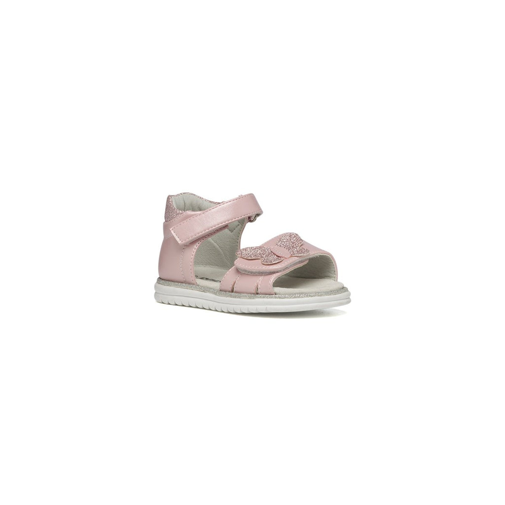 Sandali primi passi rosa con farfalla effetto glitterato Le Scarpe di Alice