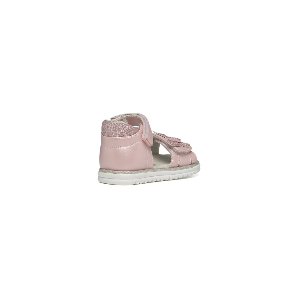 Sandali primi passi rosa con farfalla effetto glitterato Le Scarpe di Alice