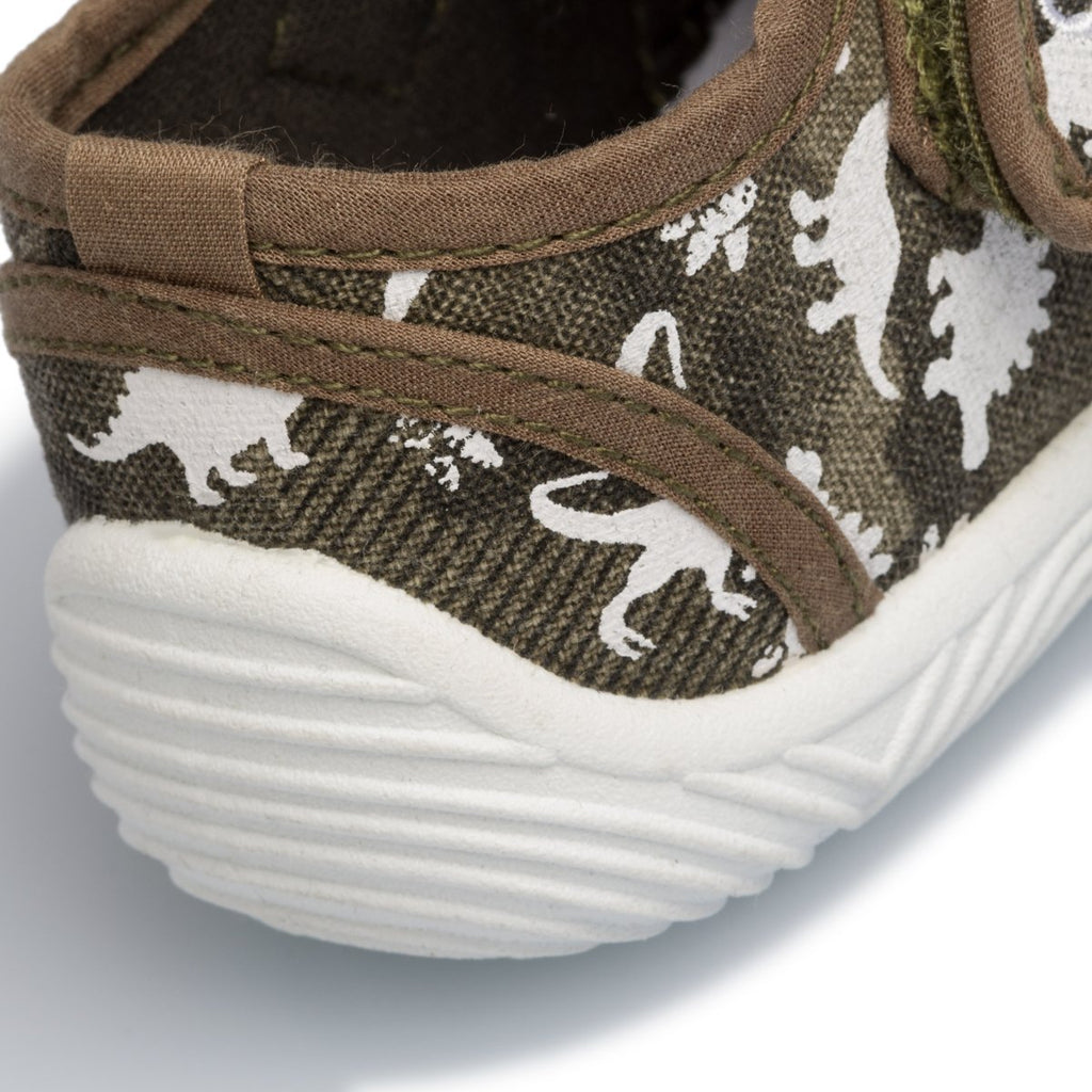 Pantofole khaki in tessuto stampato Chicco Tullio