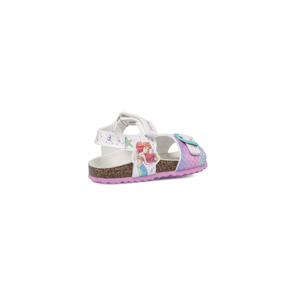 Sandali bianchi da bambina con stampa La Sirenetta Geox Adriel