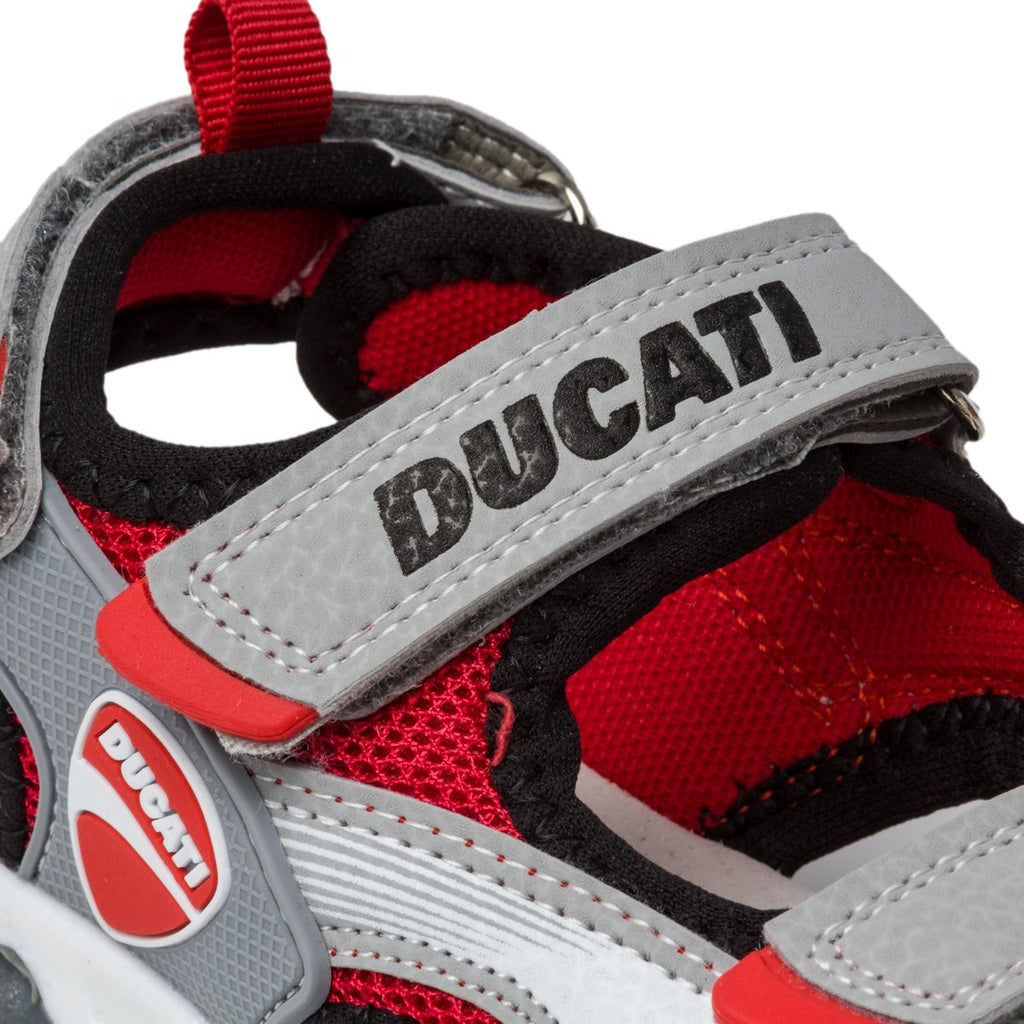 Sandali grigi con logo laterale Ducati