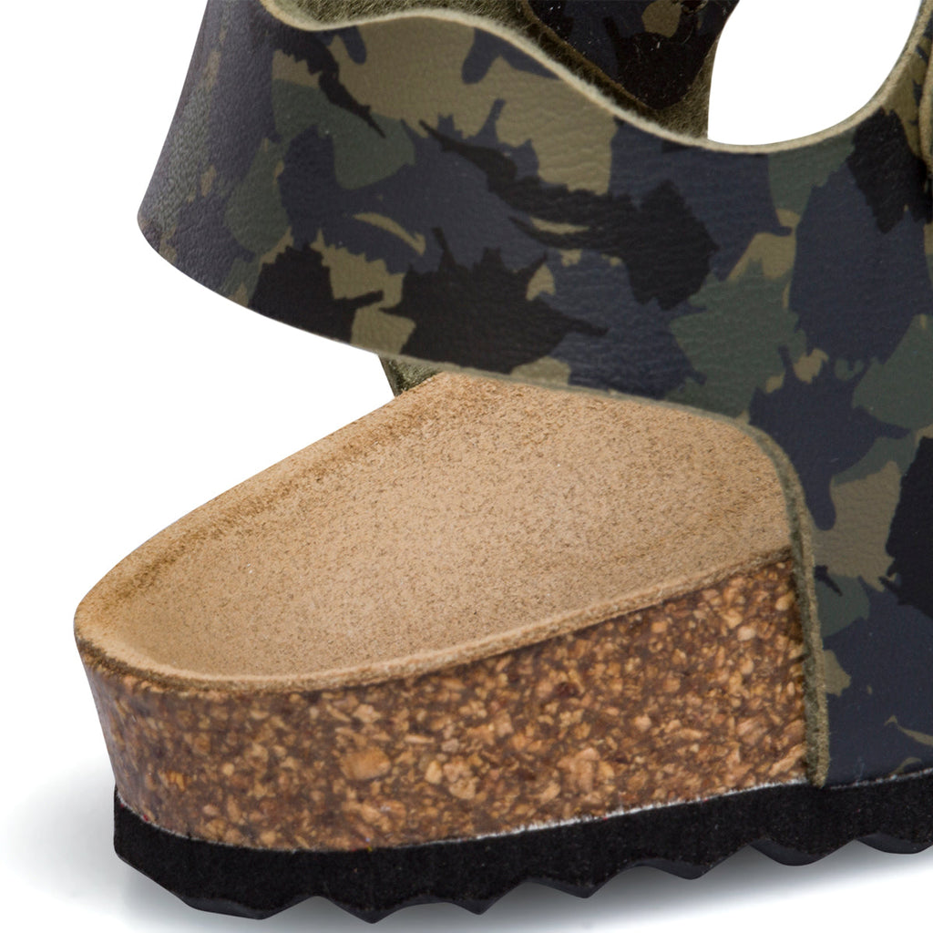 Sandali verde militare camouflage da bambino Geox Ghita
