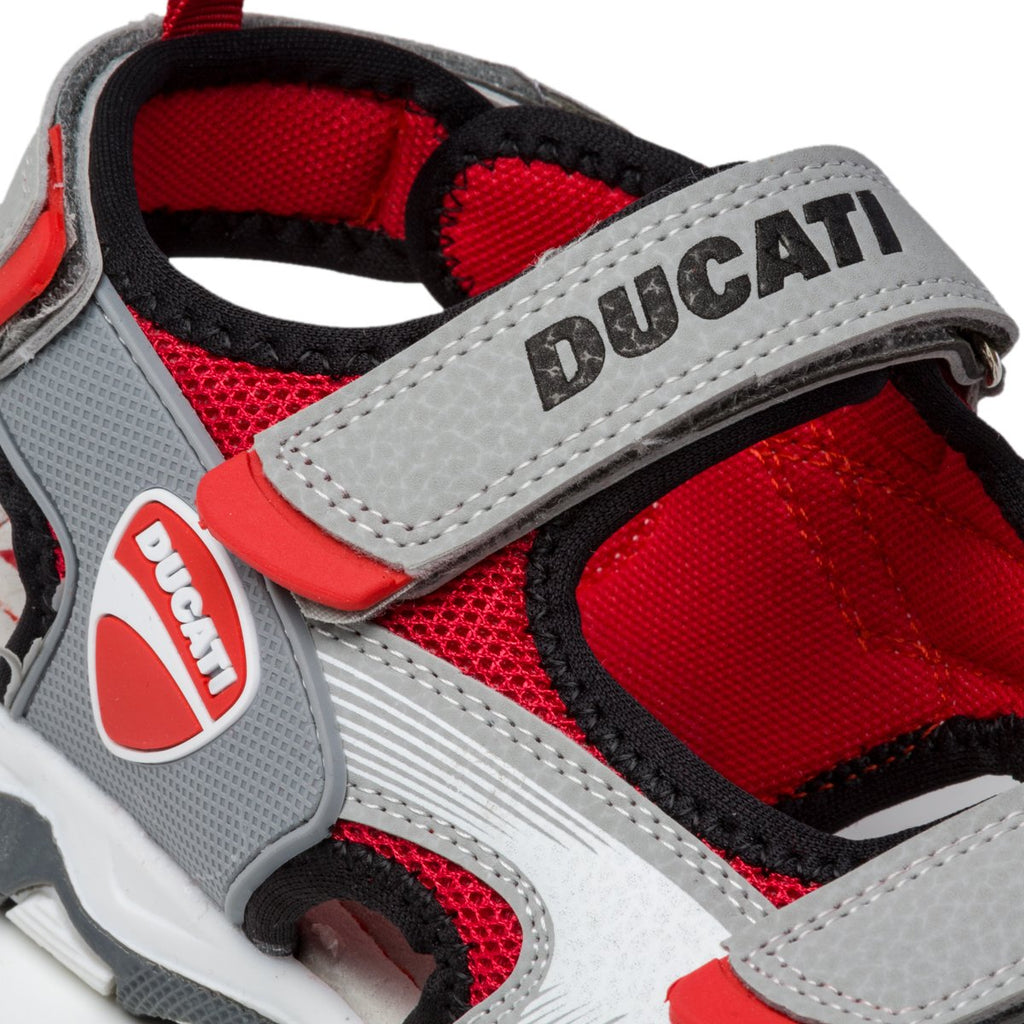 Sandali grigi con logo laterale Ducati