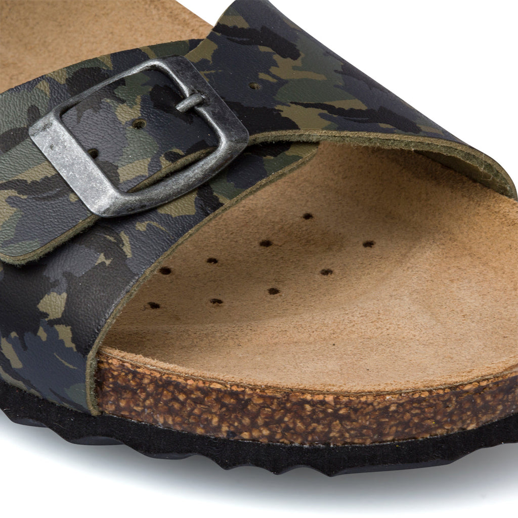 Sandali verde militare camouflage da bambino Geox Ghita