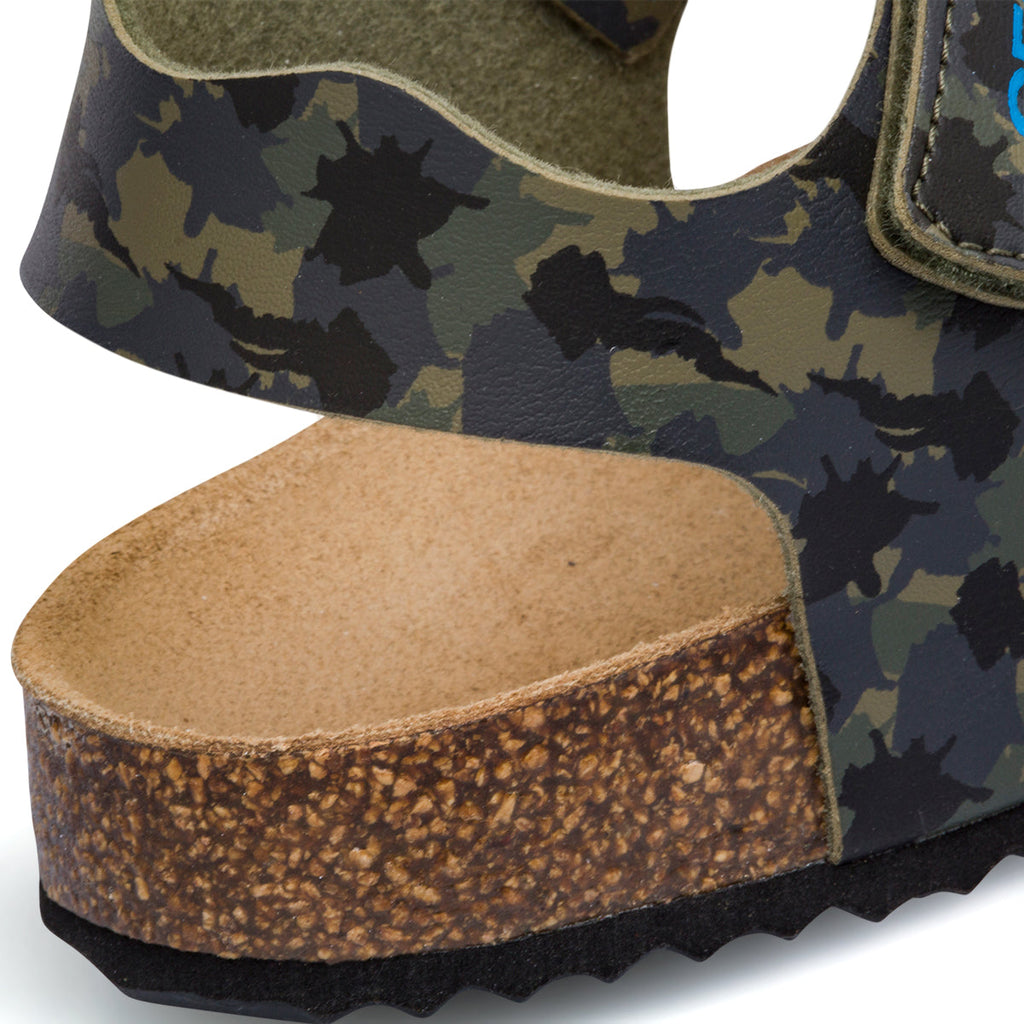 Sandali verde militare camouflage da bambino Geox Ghita