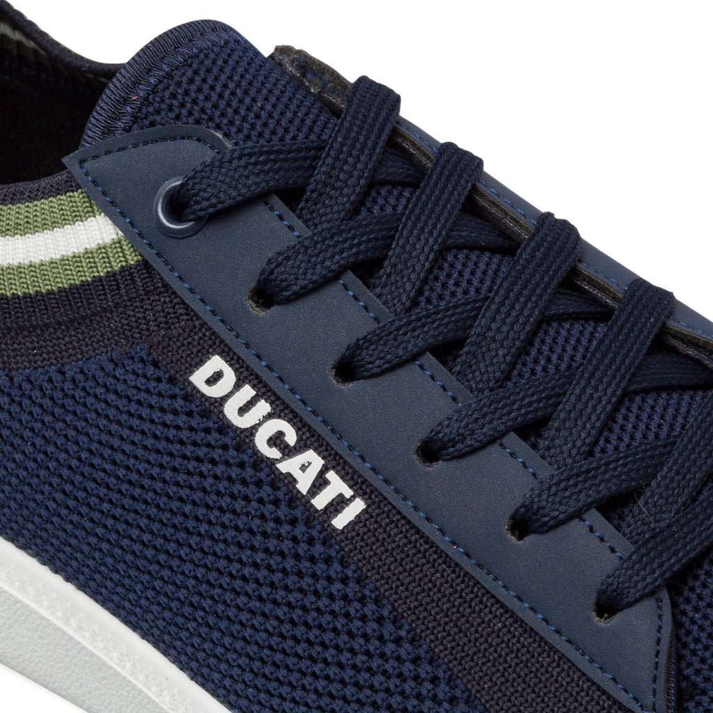 Sneakers da uomo blu in tessuto mesh Ducati