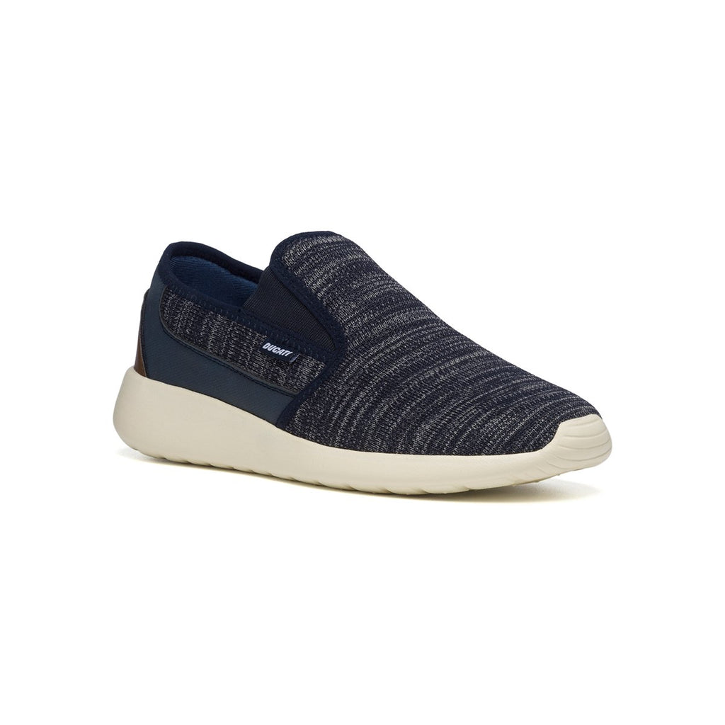 Slip-on blu navy in tessuto con inserti elastici Ducati