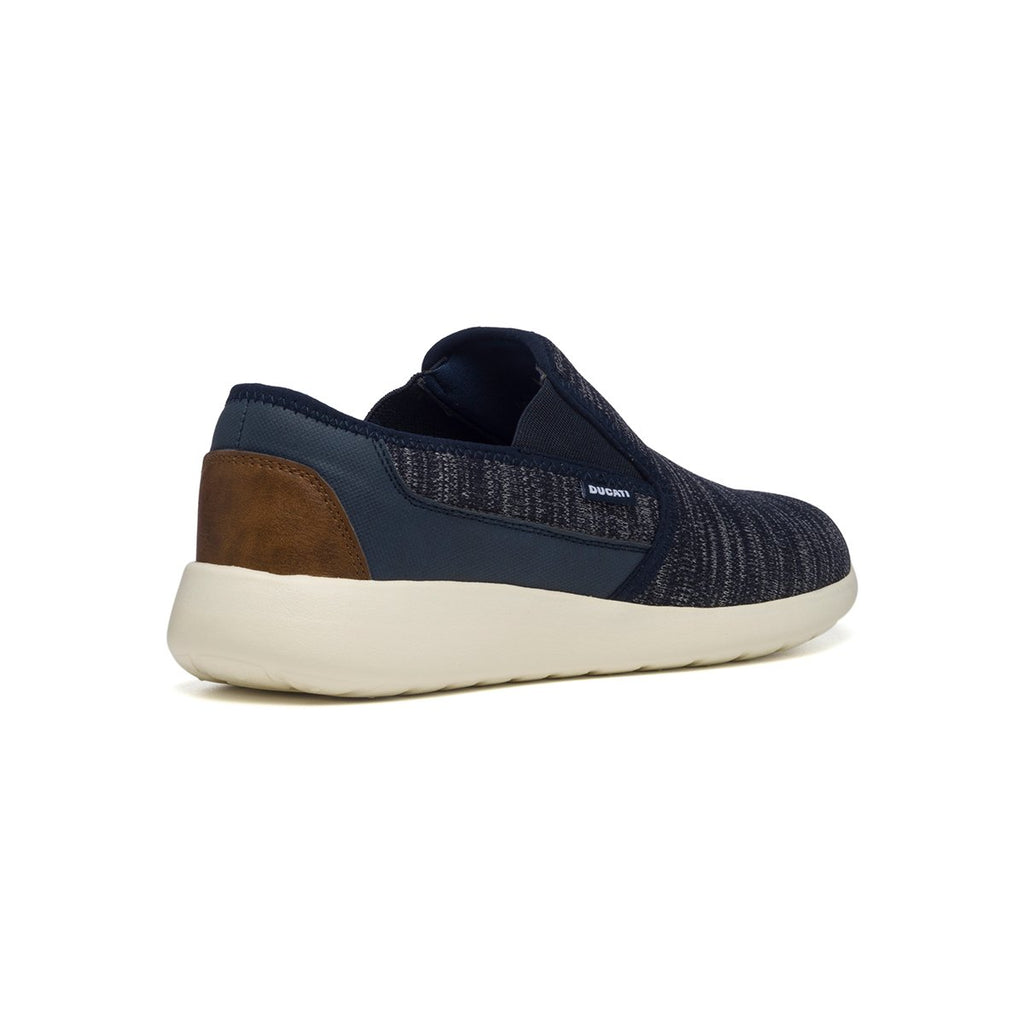 Slip-on blu navy in tessuto con inserti elastici Ducati