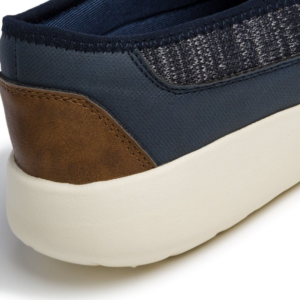 Slip-on blu navy in tessuto con inserti elastici Ducati