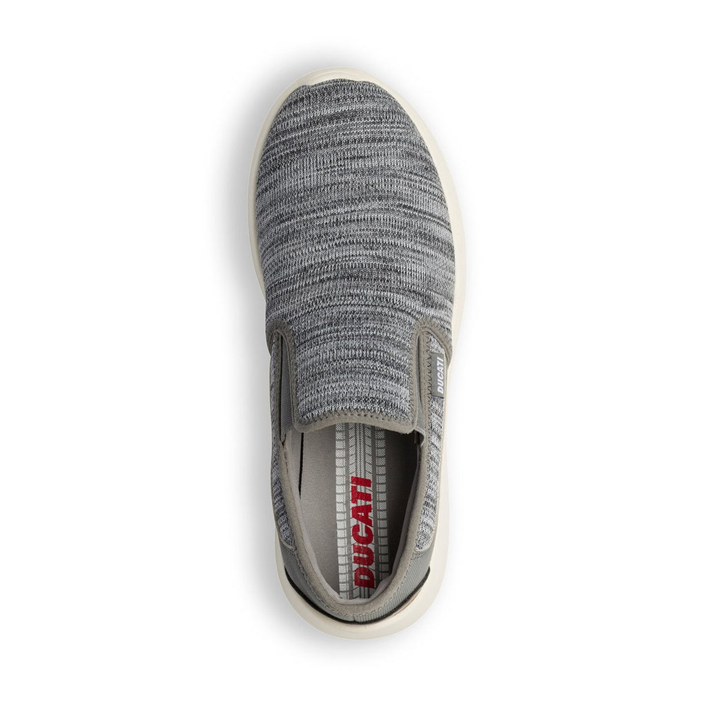 Slip-on grigie in tessuto con inserti elastici Ducati