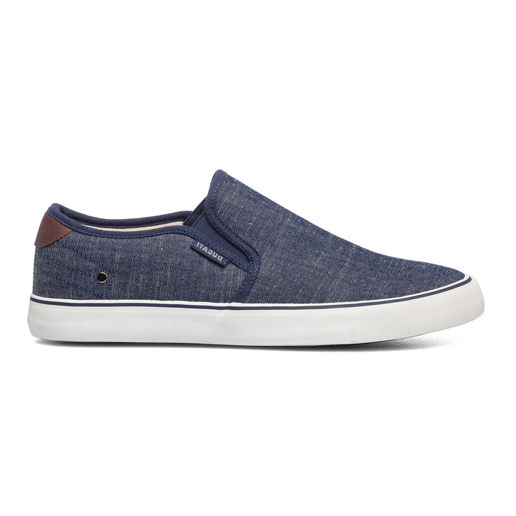 Slip-on blu da uomo in tessuto Ducati