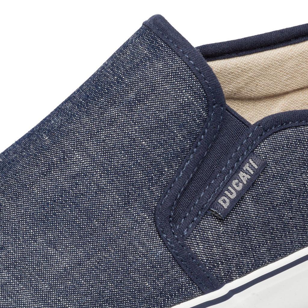 Slip-on blu da uomo in tessuto Ducati