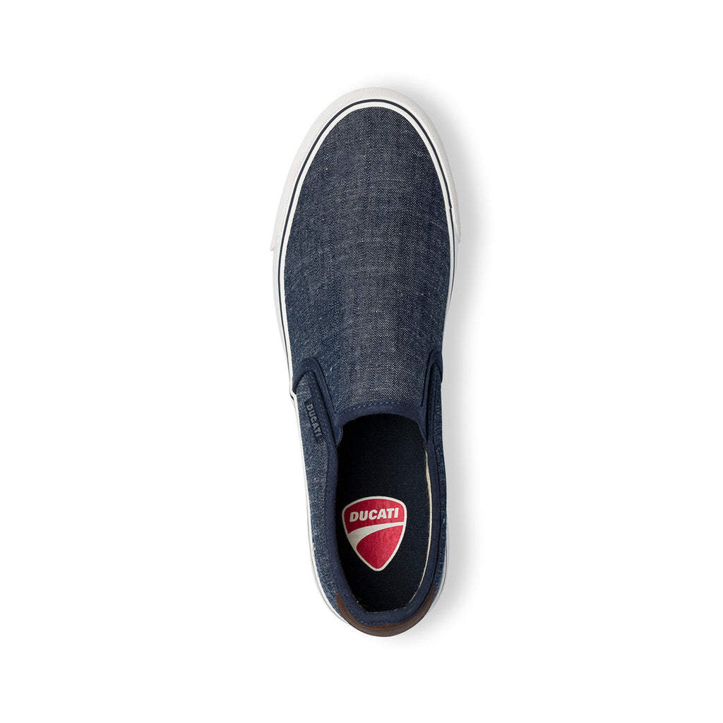 Slip-on blu da uomo in tessuto Ducati