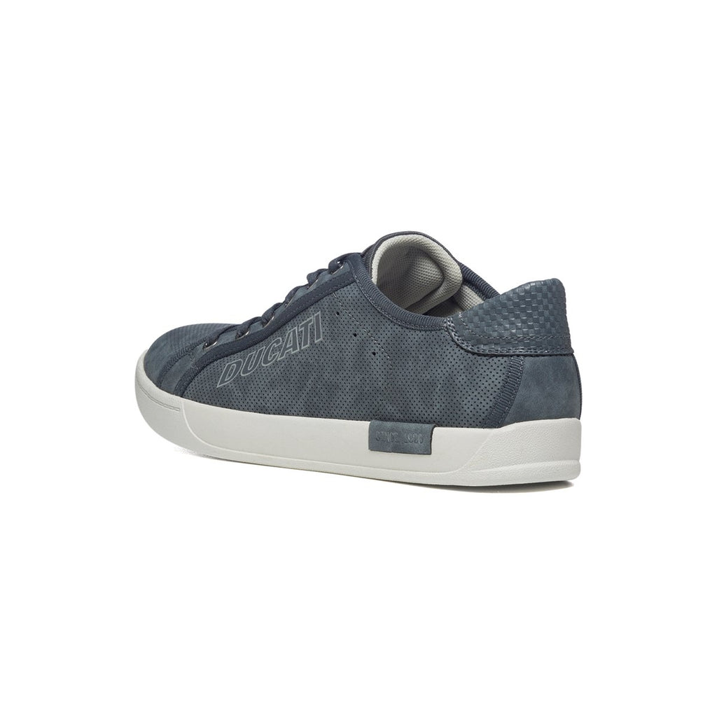 Sneakers blu navy traforate con logo laterale Ducati