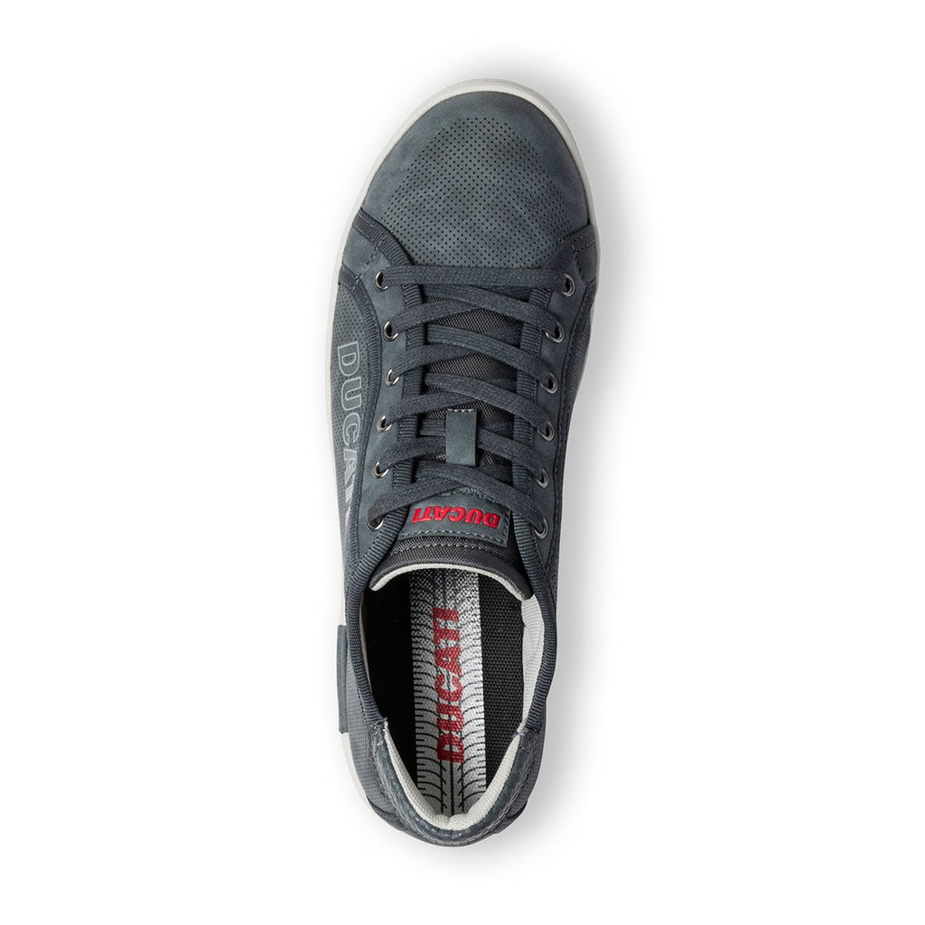 Sneakers blu navy traforate con logo laterale Ducati