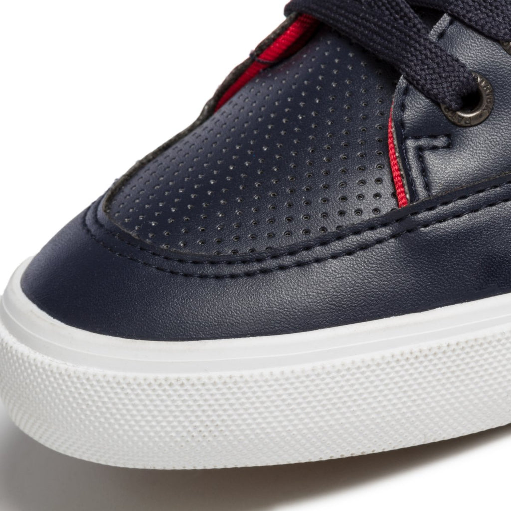 Sneakers blu navy con inserti rossi Patrick