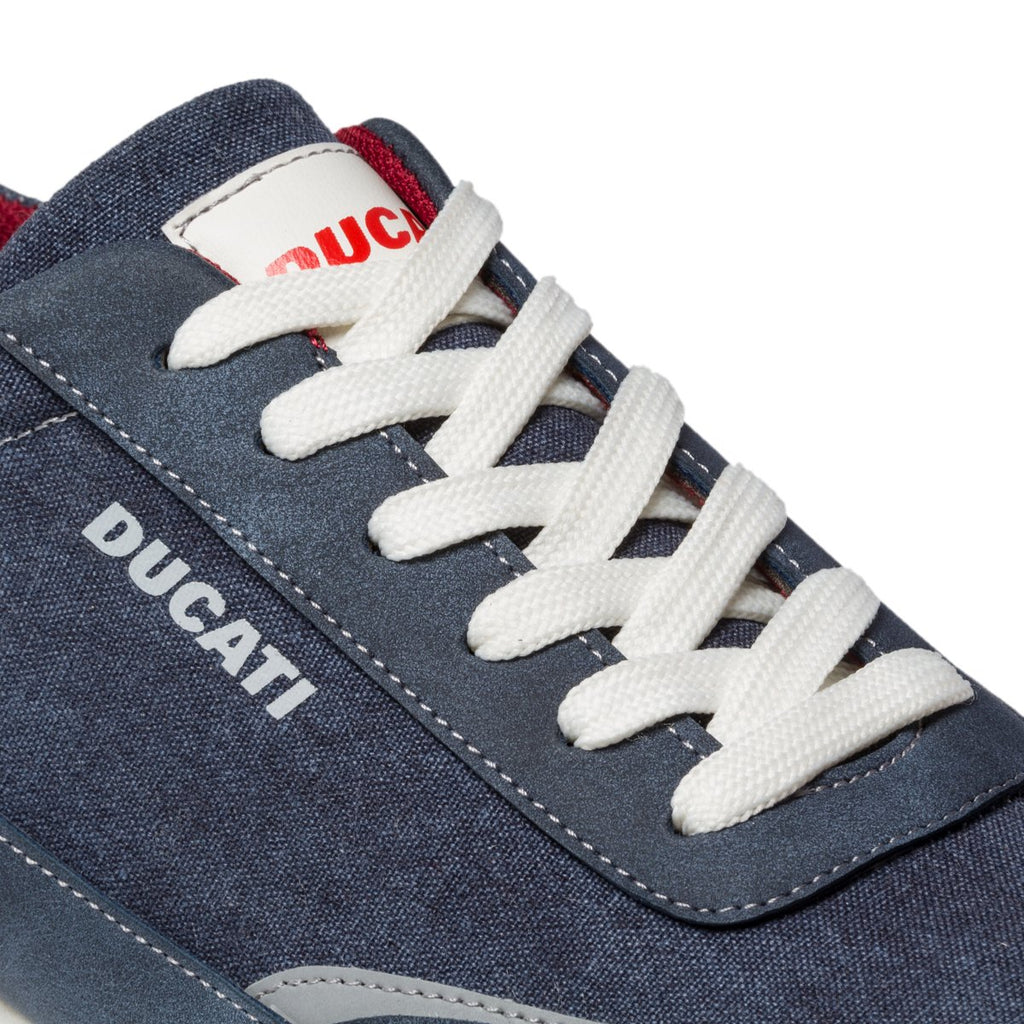 Sneakers blu con patch logo Ducati