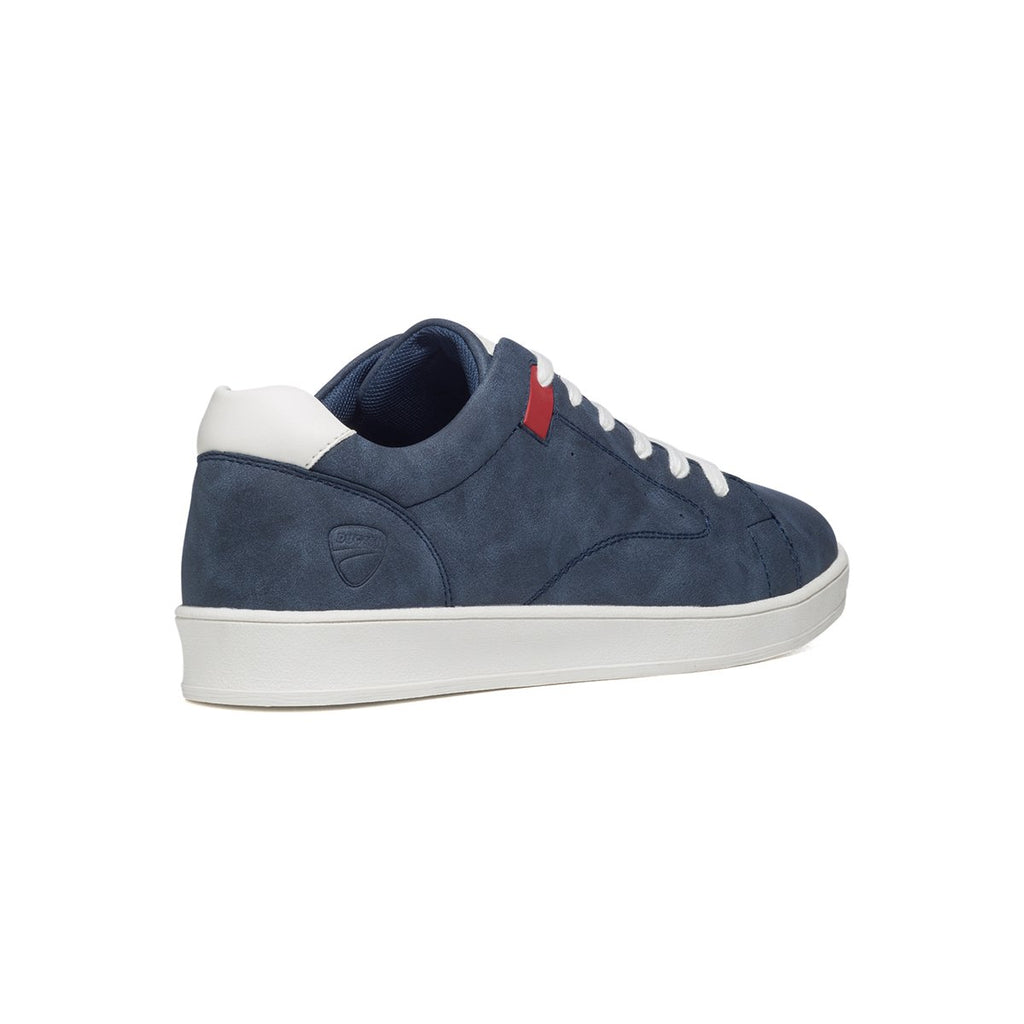 Sneakers blu navy con dettagli rossi e logo laterale Ducati