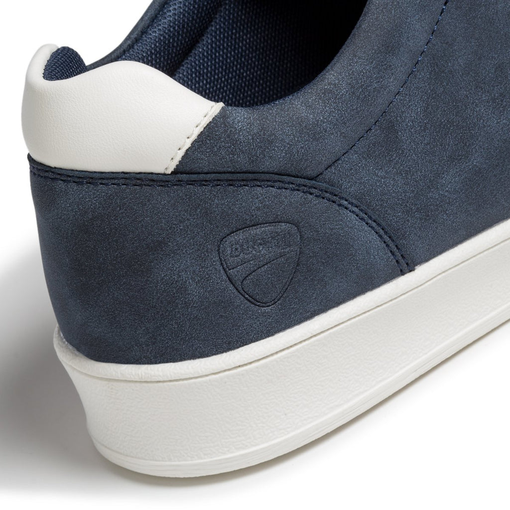 Sneakers blu navy con dettagli rossi e logo laterale Ducati