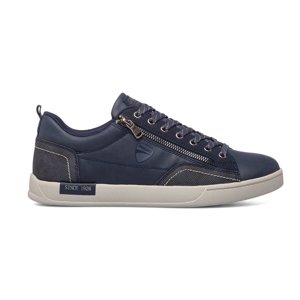 Sneakers blu con zip laterale Ducati