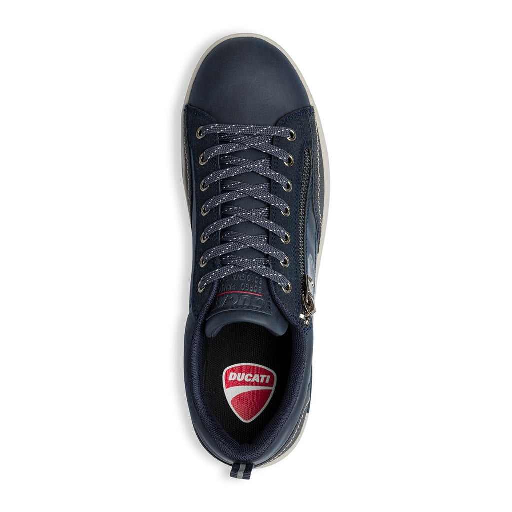 Sneakers blu con zip laterale Ducati