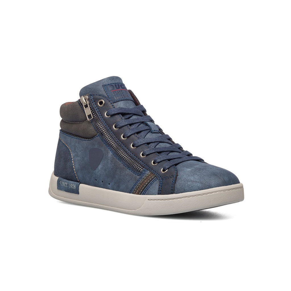 Sneakers alte blu con zip laterale Ducati